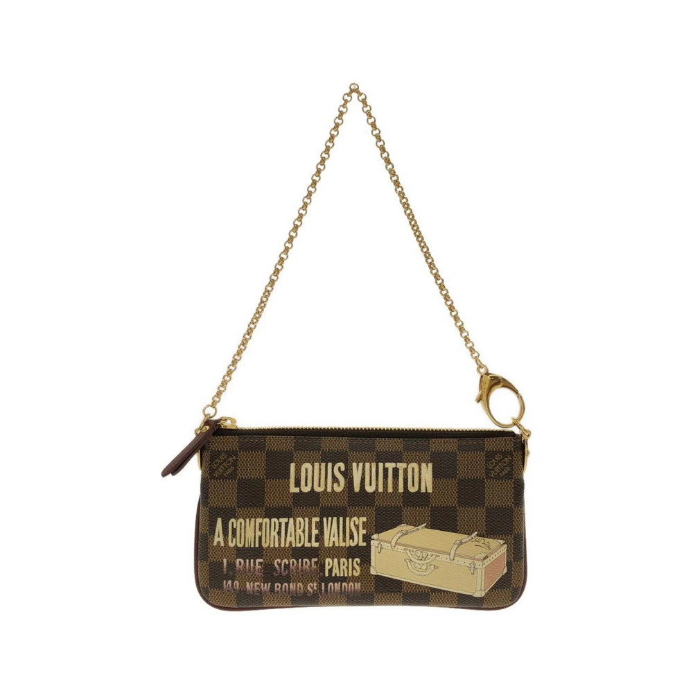 LOUIS VUITTON Authentic Brown Damier Pochette Pouch - Picture 1 of 8